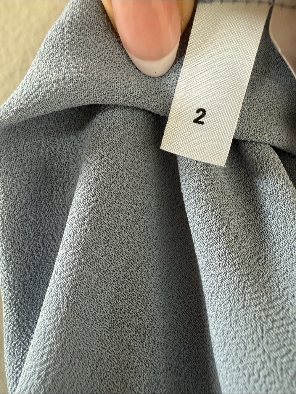 Reformation Off-Shoulder Button-Front Dress in Dusty Blue - Picture 7 of 7